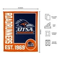 thumbnail image 3 of Logo Brands Texas - San Antonio Roadrunners 60"x70" Super Plush Blanket, 3 of 6