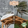 thumbnail image 5 of Backyard Discovery 14' x 12' Cedar Wood Peak Roof Gazebo with PowerPort, 5 of 17