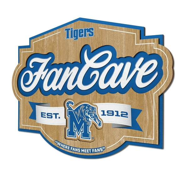 YouTheFan Memphis Tigers 17"x12.5" 3D Multi-Layered Fan Cave Sign