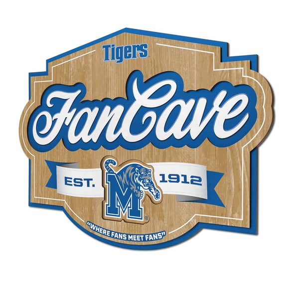 YouTheFan Memphis Tigers 17"x12.5" 3D Multi-Layered Fan Cave Sign