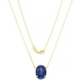 thumbnail image 1 of Lab Created Gemstone Necklace in 14K Yellow Gold, 1 of 8