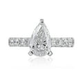 thumbnail image 1 of Lab Created Pear Cut Diamond Ring in 18K Gold, 1 of 9