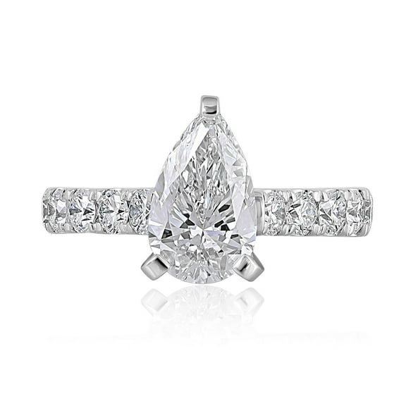 Lab Created Pear Cut Diamond Ring