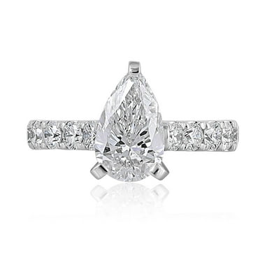 Lab Created Pear Cut Diamond Ring - Samsclub.com