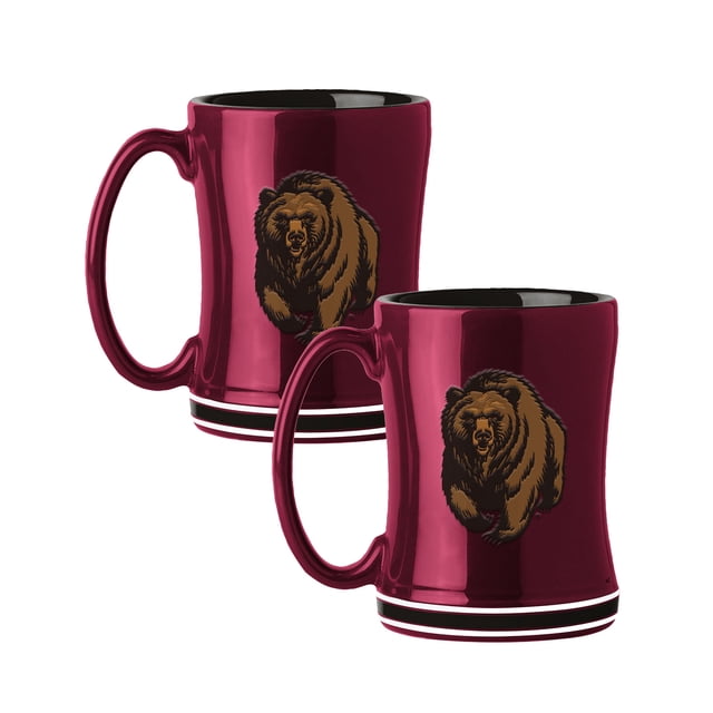 Logo Brands Montana Grizzlies 14oz Relief Mug Set