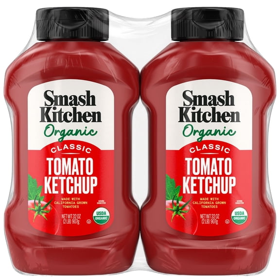 Smash Kitchen USDA Organic Tomato Ketchup, 32 oz., 2 pk.