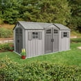 thumbnail image 1 of Lifetime 15' x 8' Rough Cut Outdoor Storage Shed Dual Entry, 1 of 26