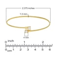 thumbnail image 6 of Lab Created White Sapphire Bypass Flex Bangle Bracelet in 14K Gold, 6 of 6