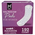 thumbnail image 1 of Member's Mark Total Protection Pads for Women, Maximum Long Length, 192 ct., 1 of 9