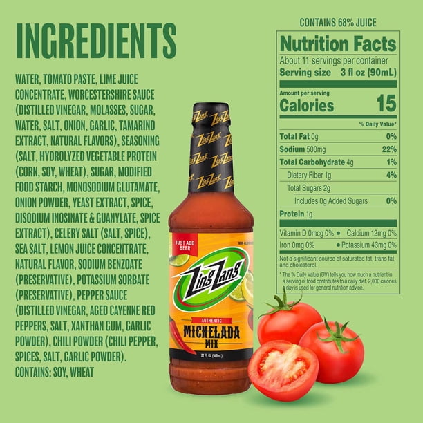 Zing Zang Non-Alcoholic Michelada Mix, 32 fl. oz. bottle, 6 pk