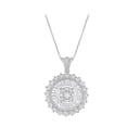 thumbnail image 1 of 0.46 CT.T.W. Round & Baguette Diamond Pendant Necklace in 14K Gold, 1 of 5
