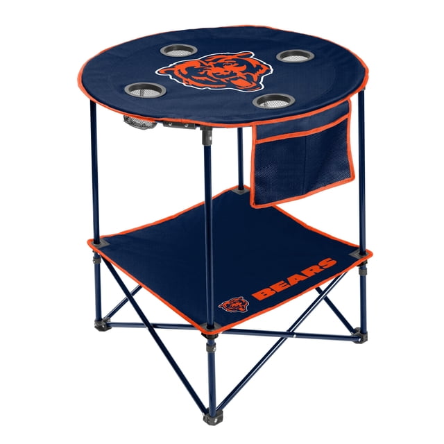 NFL 27.6" Round Tailgate Table with Shelf