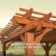 thumbnail image 8 of Backyard Discovery Beaumont Cedar Pergola with Trellis Roof and PowerPort, Choose Size, 8 of 13