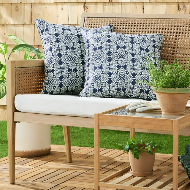 Martha Stewart Tulum Indoor/Outdoor Decorative Pillow, Set of 2, Choose Size