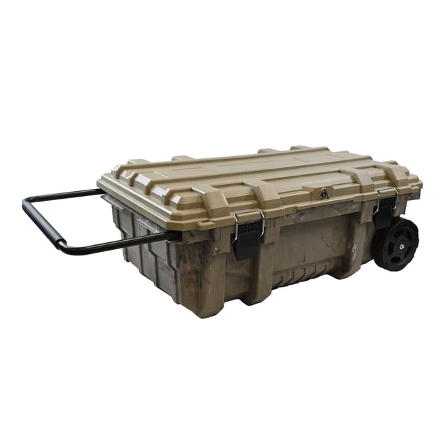 Tough Box Heavy Duty Rolling Tote with Handle, Camo and Tan