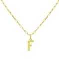 thumbnail image 1 of Initial Paperclip Chain Pendant Necklace in 14K Gold, 1 of 5