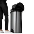 thumbnail image 4 of Nine Stars 13.2-Gallon Toe Tap Trash Can, Stainless Steel, 4 of 7