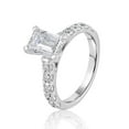 thumbnail image 3 of Lab Created Emerald Cut Diamond Ring in 18K Gold, 3 of 9