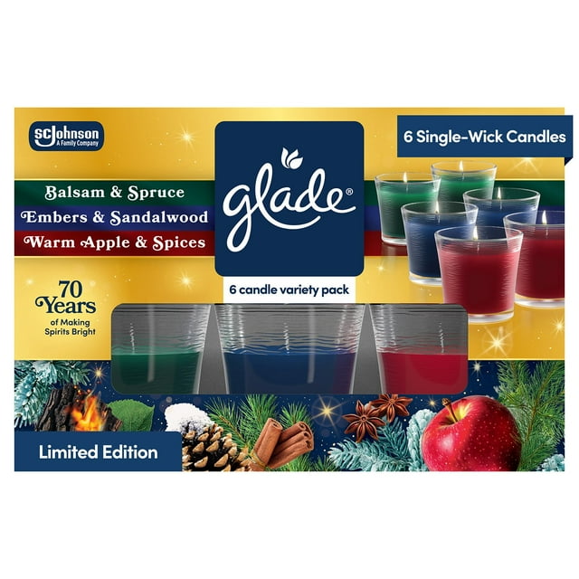 Glade Holiday Scented Candles, 6 ct., 24.48 oz.