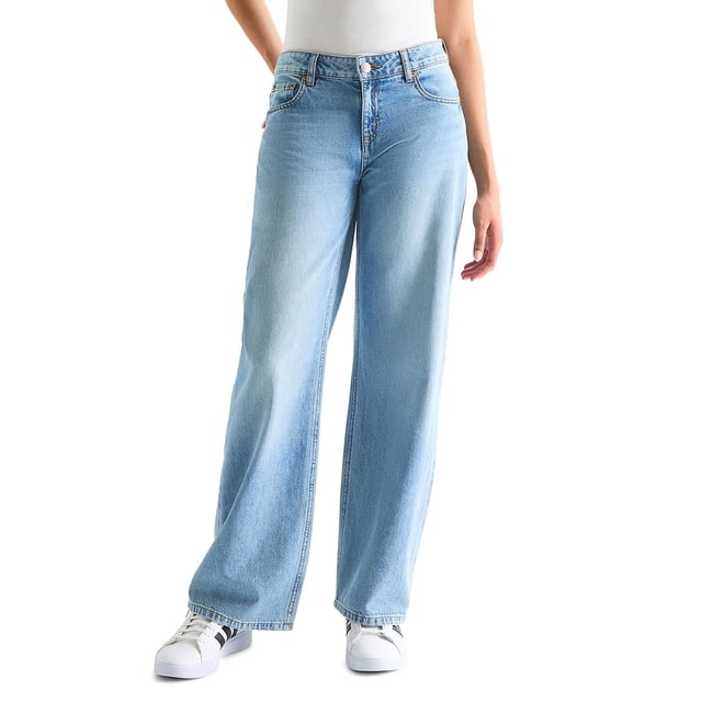 Aeropostale Women's Wide Leg Low Rise Denim Jean