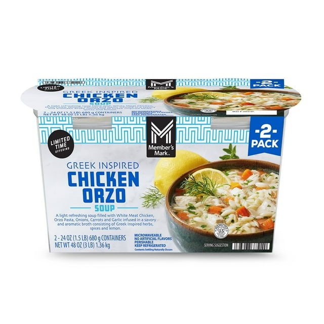 Member's Mark Chicken and Orzo Soup, 24 oz., 2 pk.