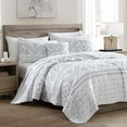 thumbnail image 1 of Brielle Home Cross Stitch Quilt Set, Assorted Sizes and Colors, 1 of 3