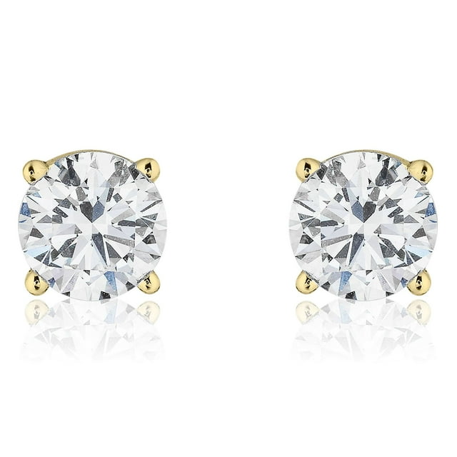 1.40 CT. T.W. Round Cut Diamond Solitaire Stud Earrings in 18K Gold