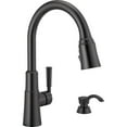 thumbnail image 1 of Delta Valo®  Single Handle Pull-Down Kitchen Faucet with Soap Dispenser and ShieldSpray® Technology Matte Black, 1 of 10
