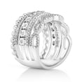 thumbnail image 2 of Diamond Multi Row Ring in Sterling Silver, 2 of 5