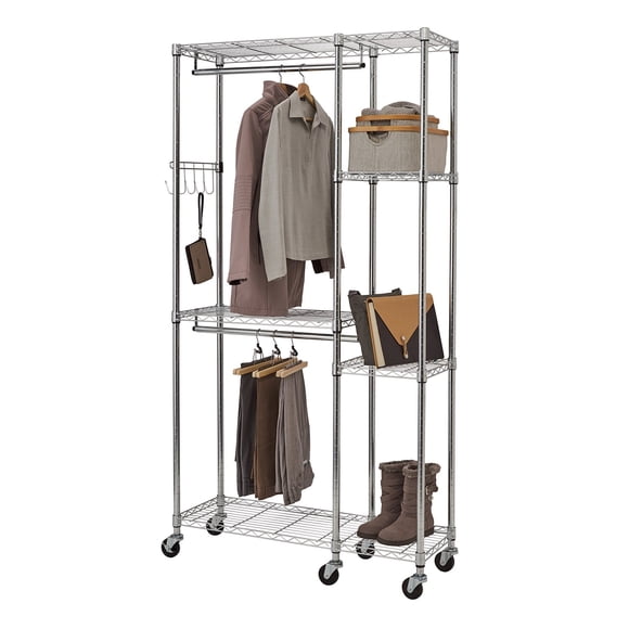 TRINITY® 41x14x76 Rolling Closet Organizer Multiple Colors