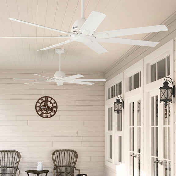 Hunter Downtown ENERGY STARĀ® Damp Rated Ceiling Fan and Wall Control - 72" & 60" Assorted Colors