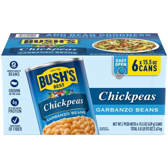 Bush's Chick Peas 15.5 oz., 6pk.