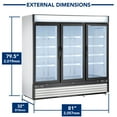 thumbnail image 3 of Maxx Cold X-Series Triple Door Upright Merchandiser Freezer (72 cu. ft.), 3 of 8