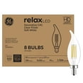 thumbnail image 1 of GE Relax HD LED 60 Watt Replacement Soft White, CA11 Deco - Candle Bulbs 8 pack, 1 of 9