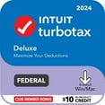 thumbnail image 1 of Intuit TurboTax Deluxe 2024 Email Delivery, Federal Return Only + Federal E-file with $10 in-product credit, 1 of 7
