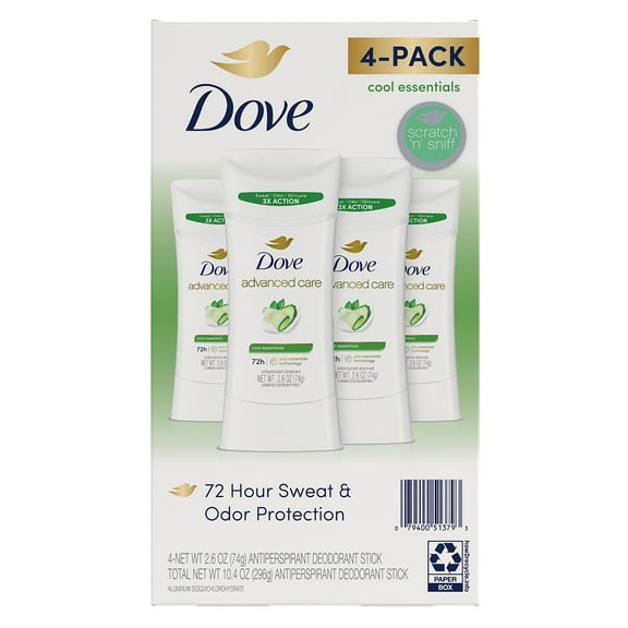 Dove Advanced Care Antiperspirant Deodorant, 2.6 oz., 4 pk.