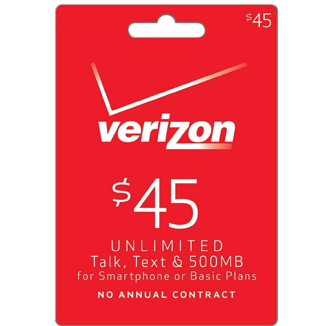 Verizon Wireless Refill Prepaid Airtime eGift Card - Various Amounts (Email Delivery)