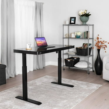 airLIFT Electric Sit-Stand Desk with Tempered Glass Top, Assorted Colors