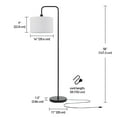 thumbnail image 3 of Globe Electric Barden Floor Lamp in Matte Black with Linen Shade and LED Bulb, 3 of 9