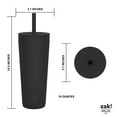 thumbnail image 5 of Zak Designs Cora 24 oz. Insulated Tumbler with Straw, 2 Pack (Assorted Colors), 5 of 6
