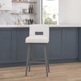 thumbnail image 7 of HH2 Home Upholstered Key Back Wood Adjustable Height Swivel Bar Stool, 7 of 19