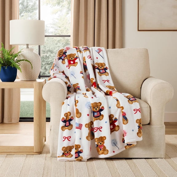 Member's Mark Red, White & Blue Lounge Throw Collection, 60" x 70"