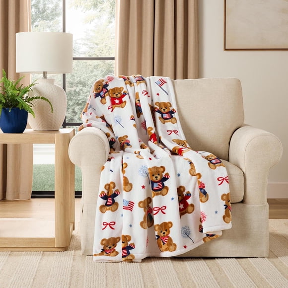 Member's Mark Red, White & Blue Lounge Throw Collection, 60" x 70"