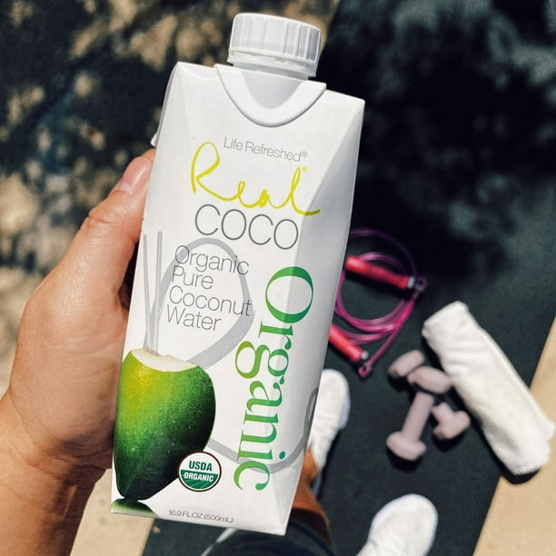 Real Coco Organic Coconut Water, 12