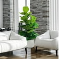 thumbnail image 4 of Faux 5' Deluxe Fig Floor Plant in White Ceramic Pot, 4 of 5