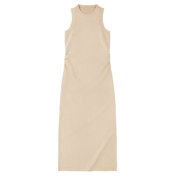 MEMBER'S MARK RIBBED TANK DRESS - Taupe S:- Taupe - Online Only, S