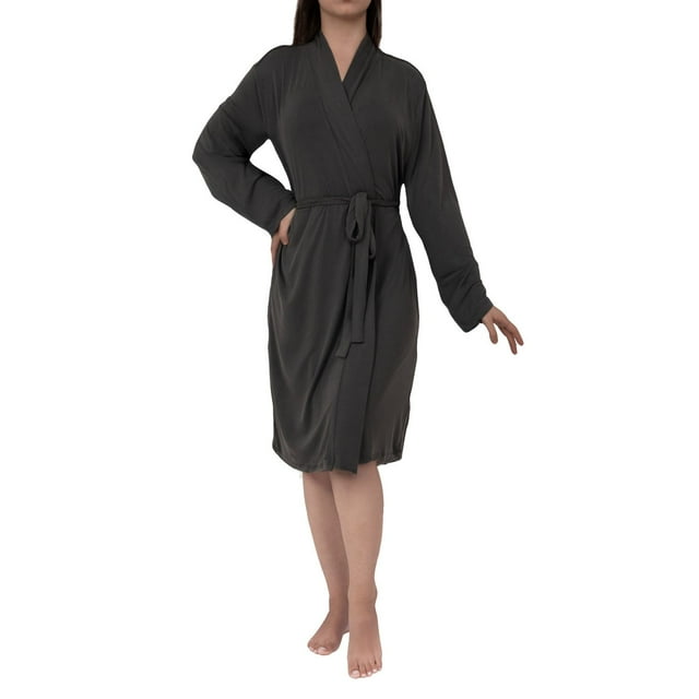 Barefoot Dreams Malibu Collection Sand-Washed Jersey Knit Midi Robe