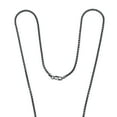 thumbnail image 4 of Men's Black Spinel Dog Tag Pendant Chain Necklace in Sterling Silver, 4 of 7