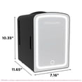 thumbnail image 3 of Frigidaire Skincare Cooler with Lighted Mirror Make-Up Door, Black, 3 of 12