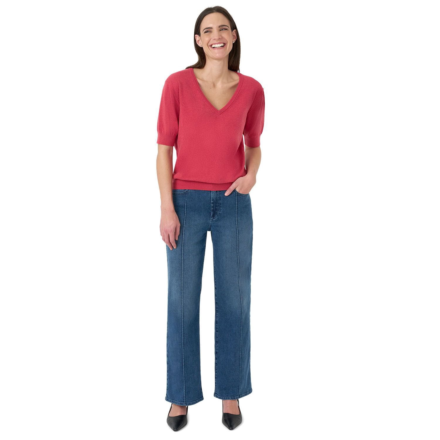 Sam Edelman Women's Short Sleeve V-Neck Sweater - Samsclub.com